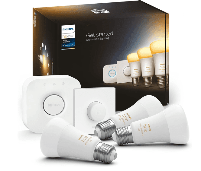 Philips Hue White Ambiance E27 Starter Set + ροοστάτης 