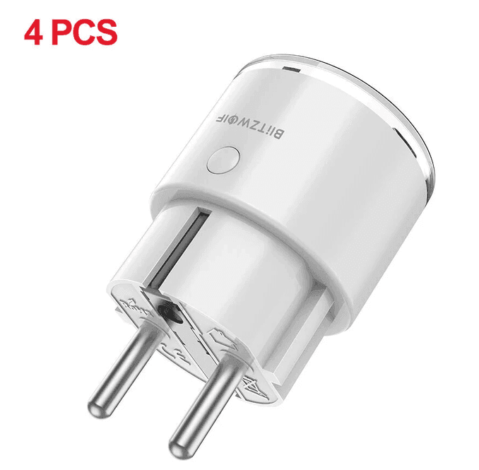 4 τεμάχια BlitzWolf BW-SHP6 Pro 15A 3450W WiFi Smart Plug (δεν χρειάζεται hub) 