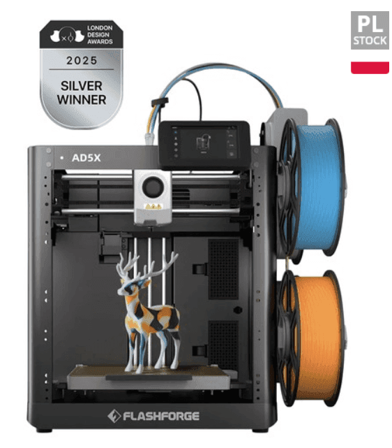 3D Printer Flashforge AD5XSmart 4-Color Printing, 600mm/s Max, 220*220*220mm 