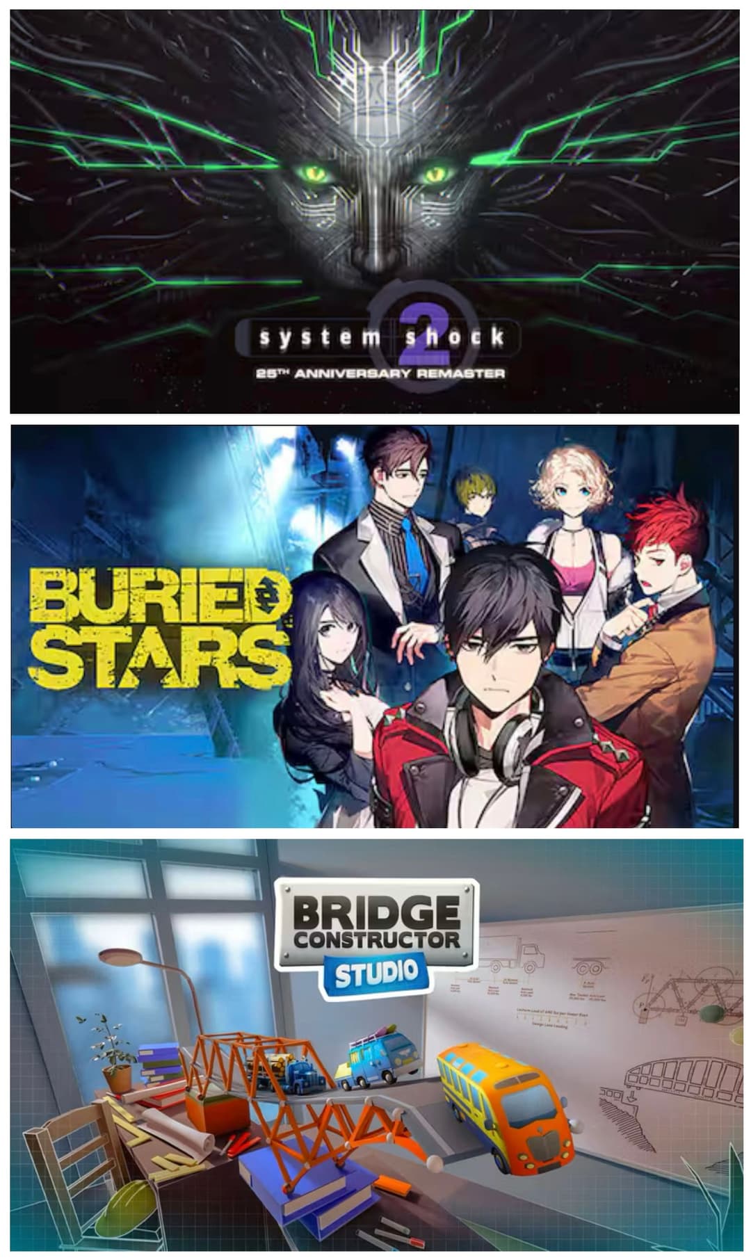 Δωρεάν τo “System Shock 2: 25th Anniversary Remaster” (PC), το “BURIED STARS” (PC) & το “Bridge Constructor Studio” (Android & iOS), στο Epic Games Store