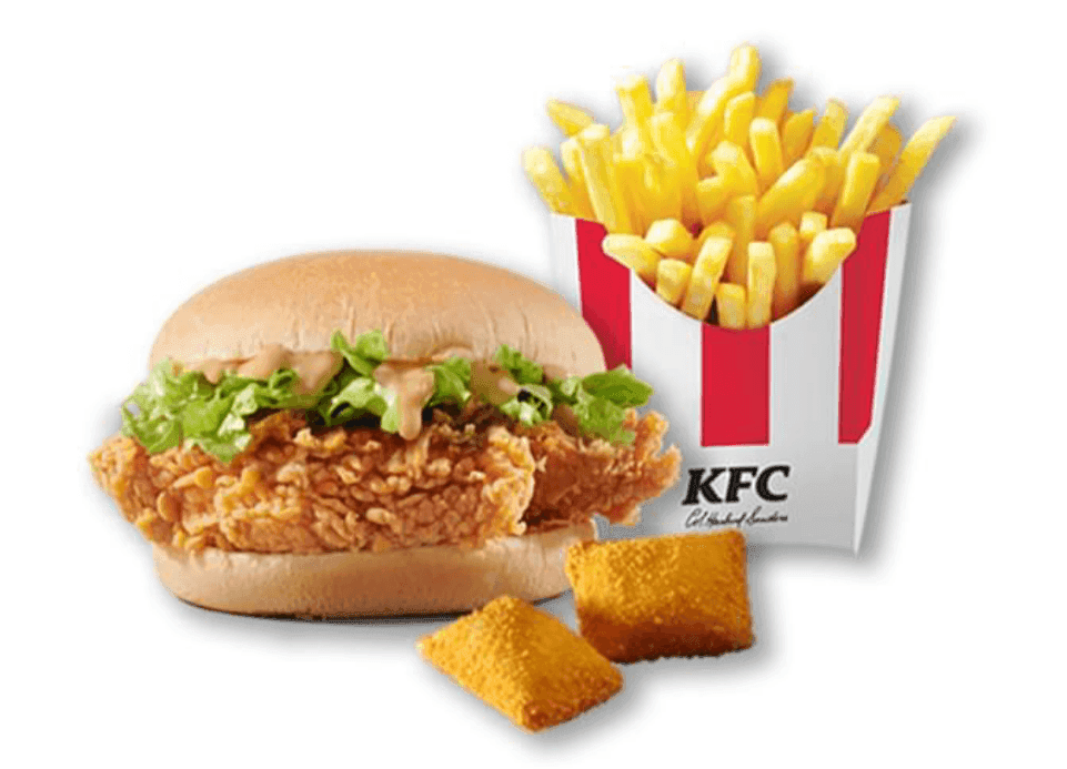 KFC: 1 Double Crispy Burger, 1 Medium Fries και 2 Cheese Pillows 4,90€ μόνο μέσω box
