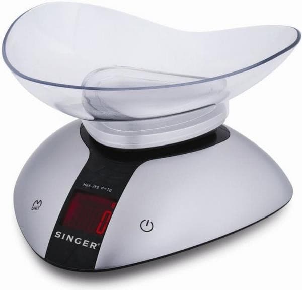 Ζυγαριά κουζίνας Singer EKS9168 (max 3kg) 15,50€ @ e-shop.gr