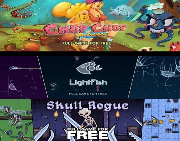 Δωρεάν 3 παιχνίδια για PC τα: Chop Chop Princess!, Lightfish και Skull Rogue, από Indiegala