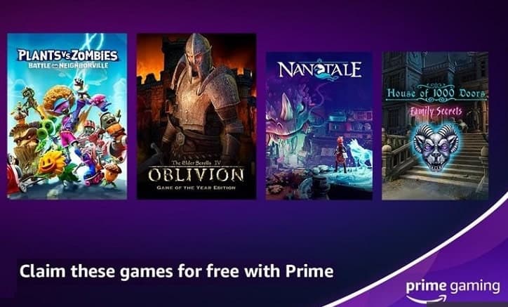 Δωρεάν με το Amazon Prime Gaming ( με κλειδιά), τα παιχνίδια The Elder Scrolls IV: Oblivion GOTY Deluxe, Plants vs. Zombies: Battle for Neighborville, Galaxy of Pen and Paper και άλλα