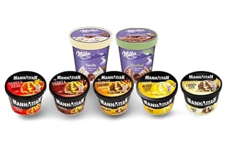 -50% όλα τα παγωτά Milka 480ml & Manhattan 1400ml, από το My Market