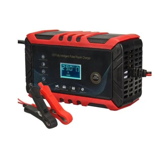 12V 6A Intelligent Pulse Repair Battery Charger For Car Battery Motorcycle Battery EU Plug Red, στα 12,74€, από το Banggood