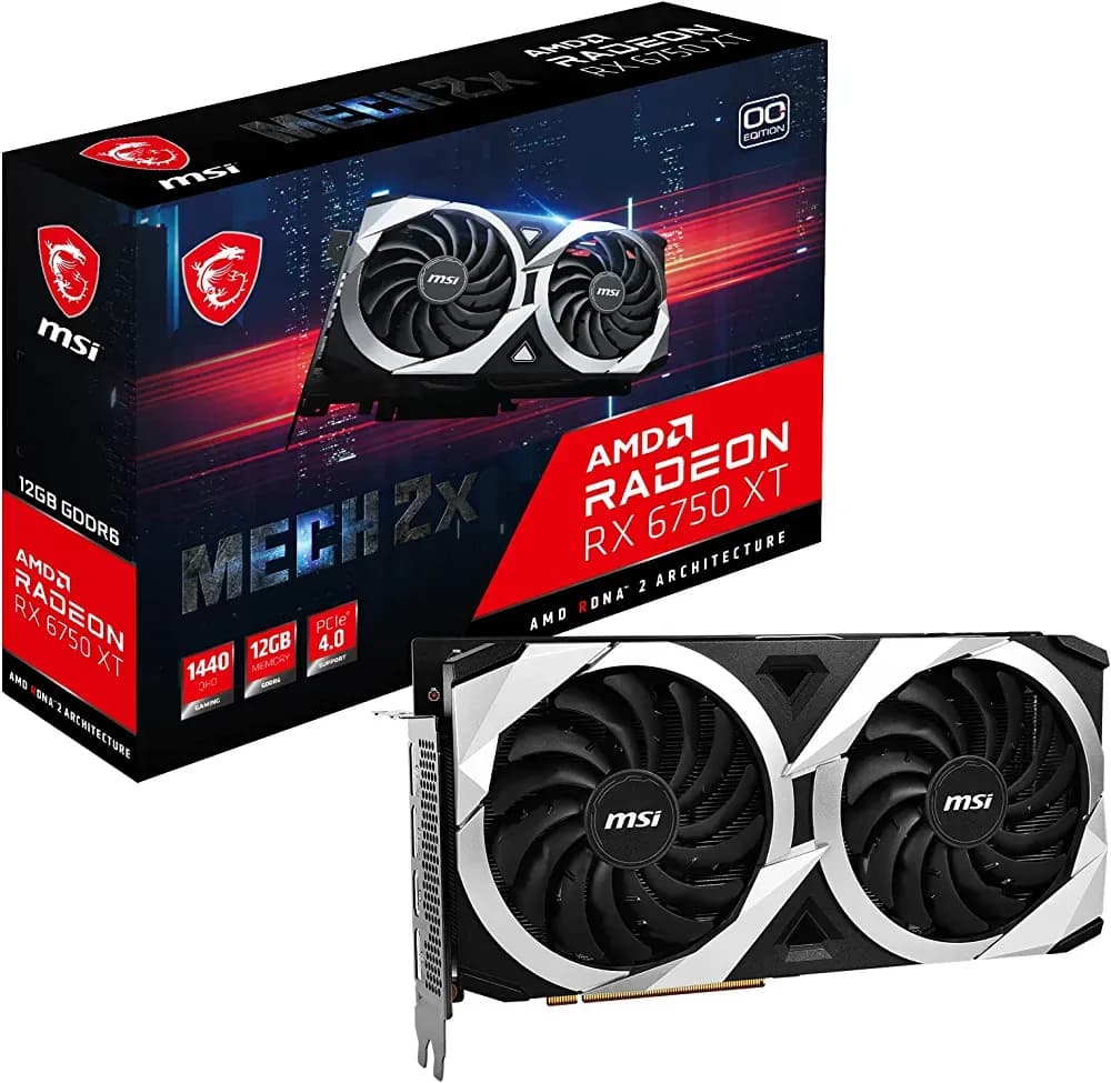 MSI Radeon RX 6750 XT 12GB Mech 2X OC Κάρτα Γραφικών