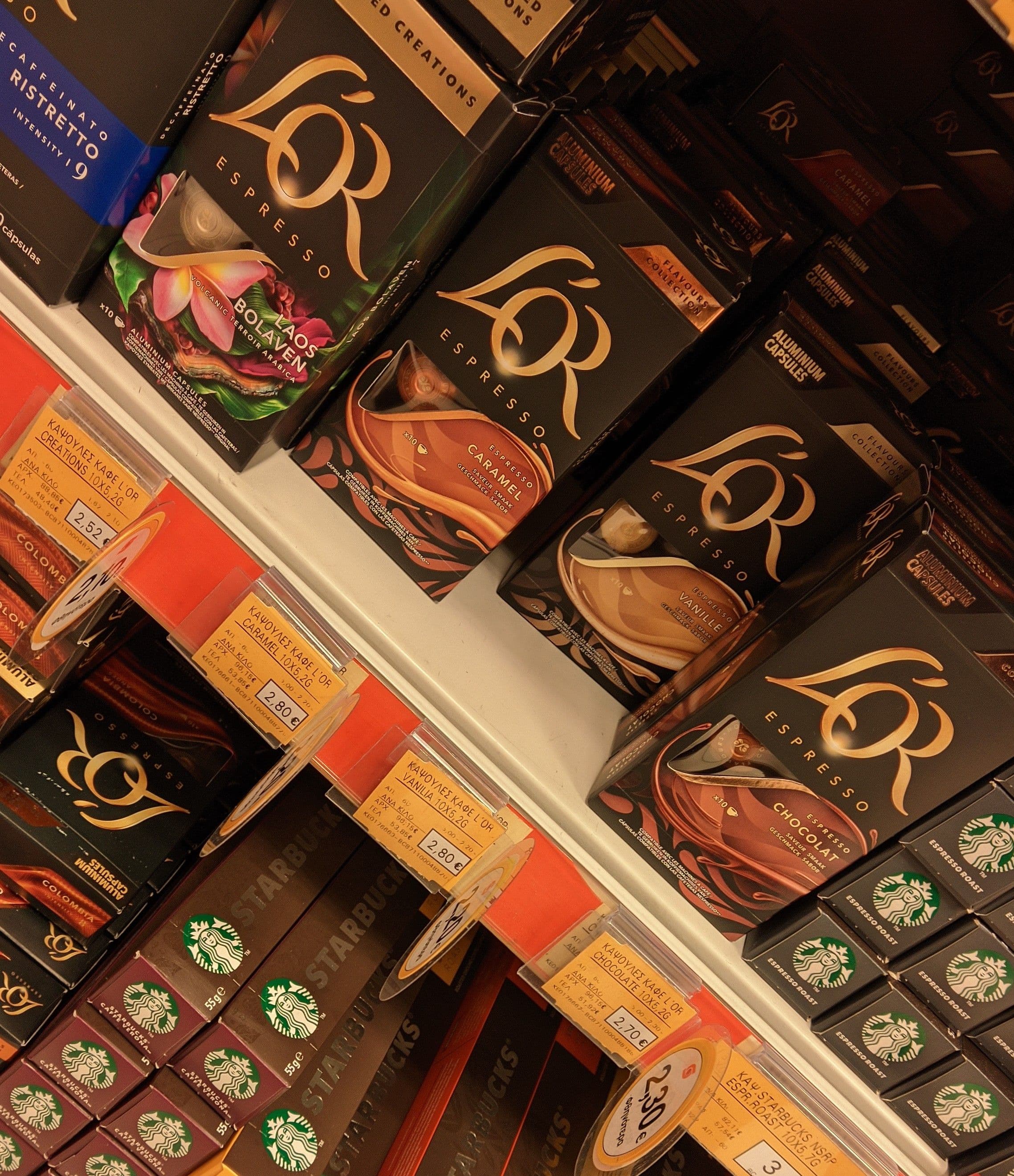 L'or κάψουλες Nespresso ( Καραμέλα,Βανίλια, Σοκολάτα)