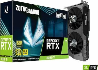 Zotac GeForce RTX 3060 Ti 8GB GDDR6 Twin Edge LHR Κάρτα Γραφικών