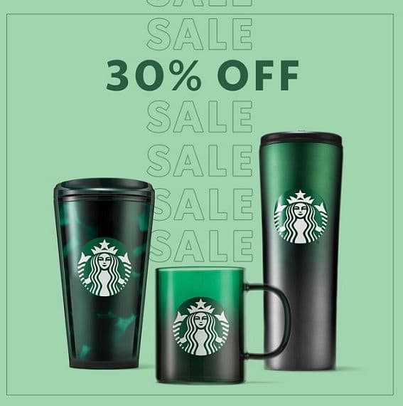 Starbucks -30% σε επιλεγμένα Αξεσουάρ Καφέ (στα φυσικά καταστήματα)