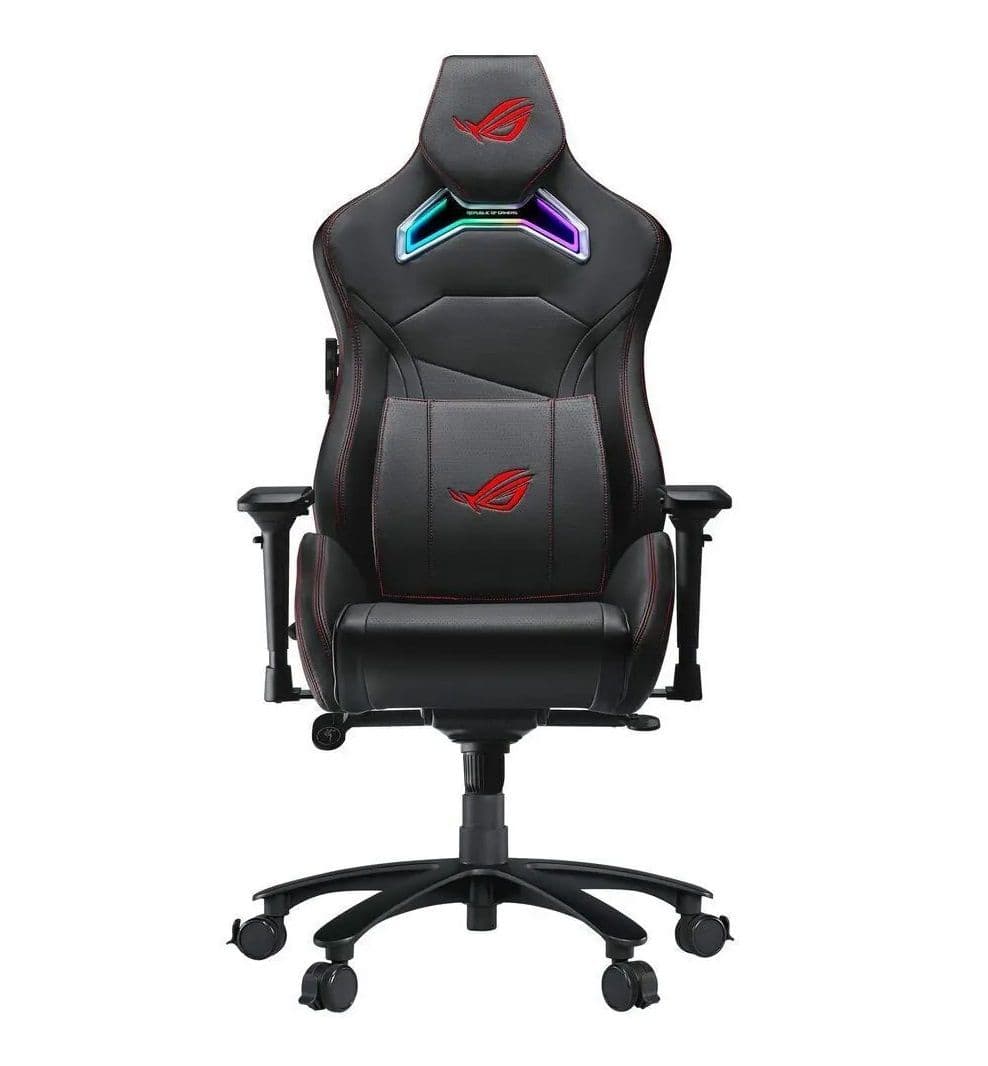 Asus ROG Chariot Καρέκλα Gaming Δερματίνης με Ρυθμιζόμενα Μπράτσα και RGB Φωτισμό Μαύρη