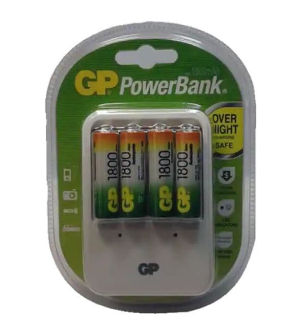 Επαναφορτιζομενες μπαταριες GP 4x AA 1800mAh GP και φορτιστής (1+1 δώρο σύμφωνα με την περιγραφή)