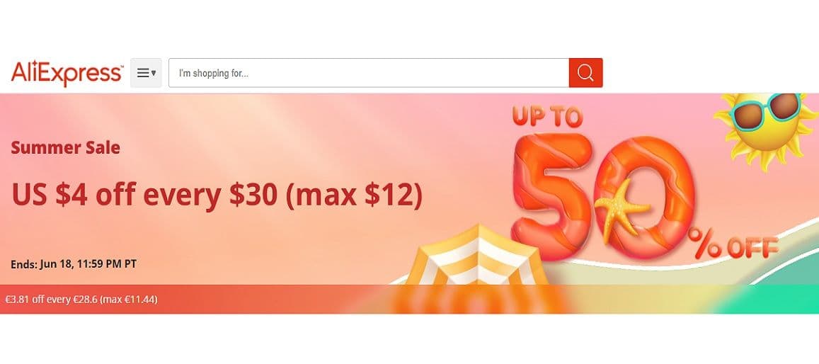 Νέα κουπόνια & επιπλέον έκπτωση για το Aliexpress Summer Sale