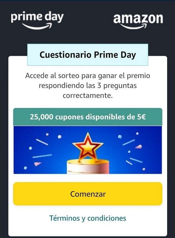 Έκπτωση 5€ για αγορές από 30€ μέσω της εφαρμογής στο Amazon Ισπανίας