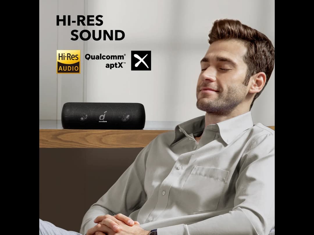 Soundcore by Anker Motion+ Αδιάβροχο Ηχείο Bluetooth 30W με Διάρκεια Μπαταρίας έως 12 ώρες Μαύρο