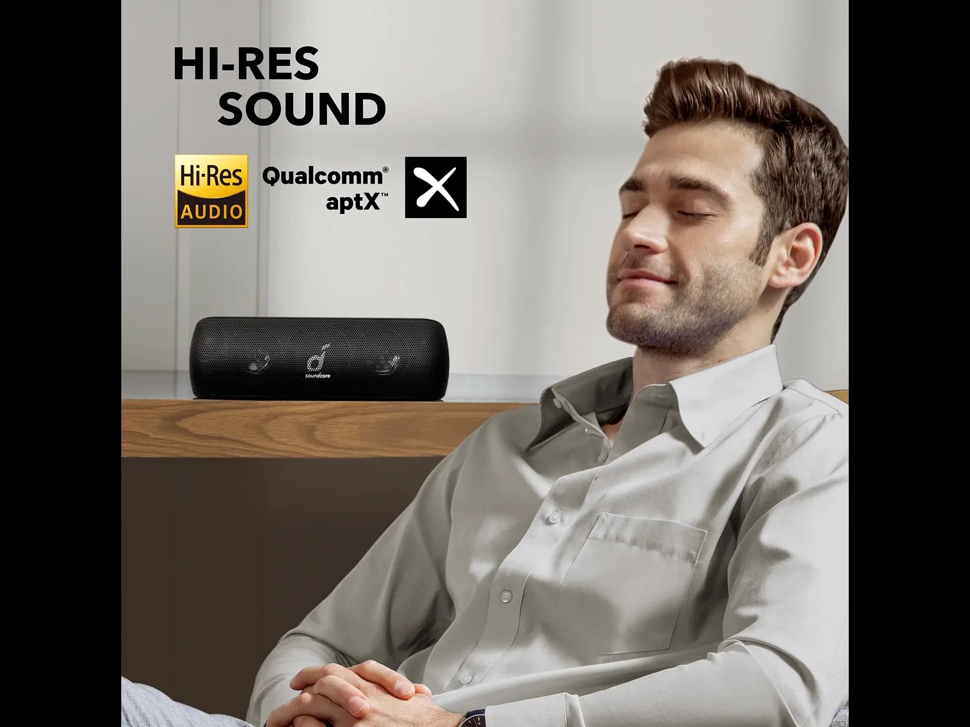 Soundcore by Anker Motion+ Αδιάβροχο Ηχείο Bluetooth 30W με Διάρκεια Μπαταρίας έως 12 ώρες Μαύρο