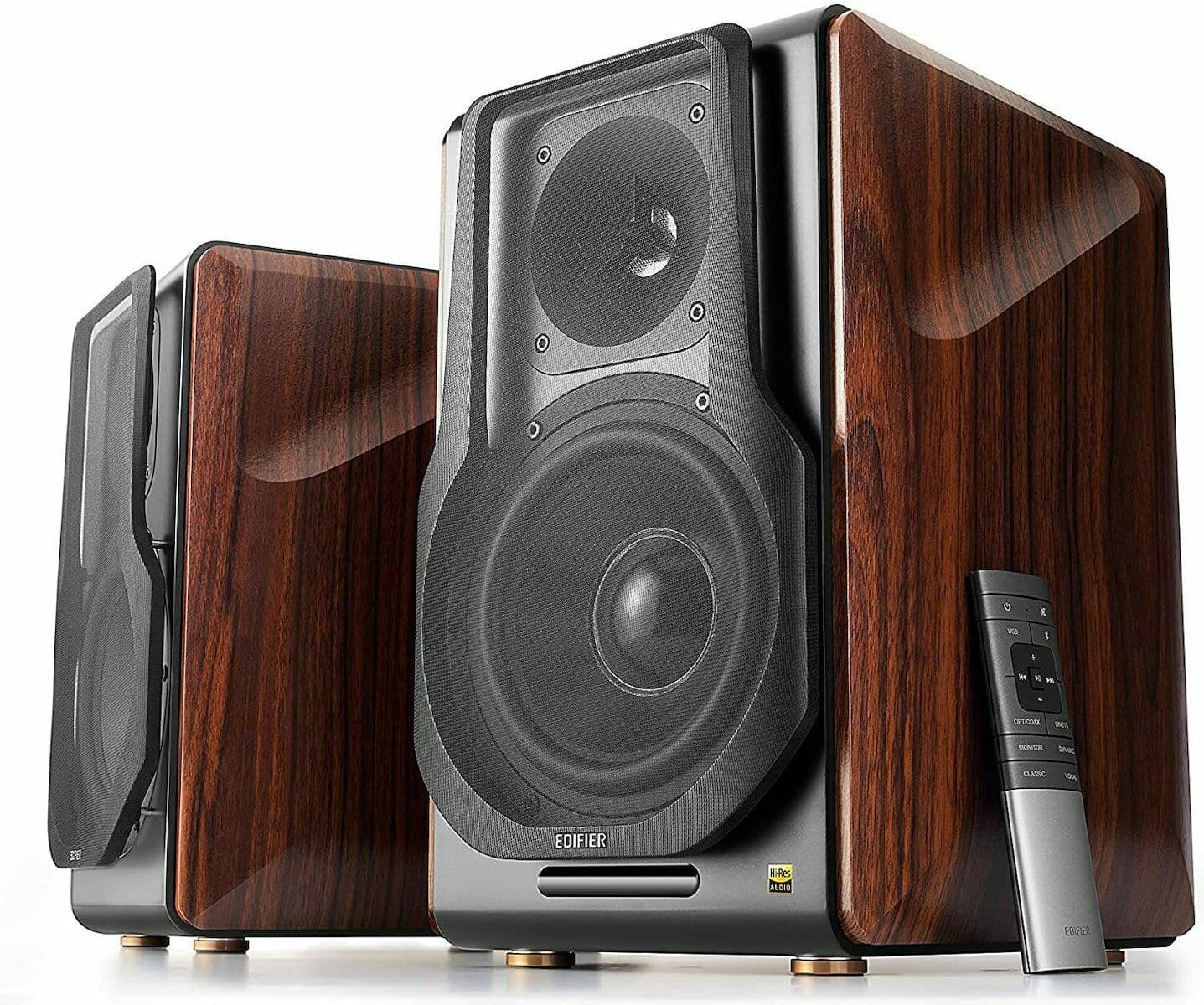 Edifier S3000Pro αυτοενισχυόμενα ηχεία 2 δρόμων με Bluetooth 256W (Ζεύγος) καφέ χρώμα