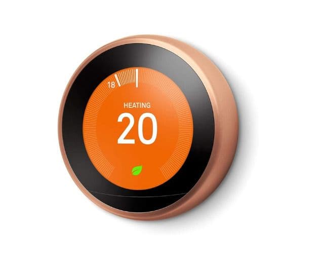 Google Nest 3rd Gen. ψηφιακός θερμοστάτης χώρου, Smart με οθόνη αφής και Wi-Fi, σε χρώμα χαλκού