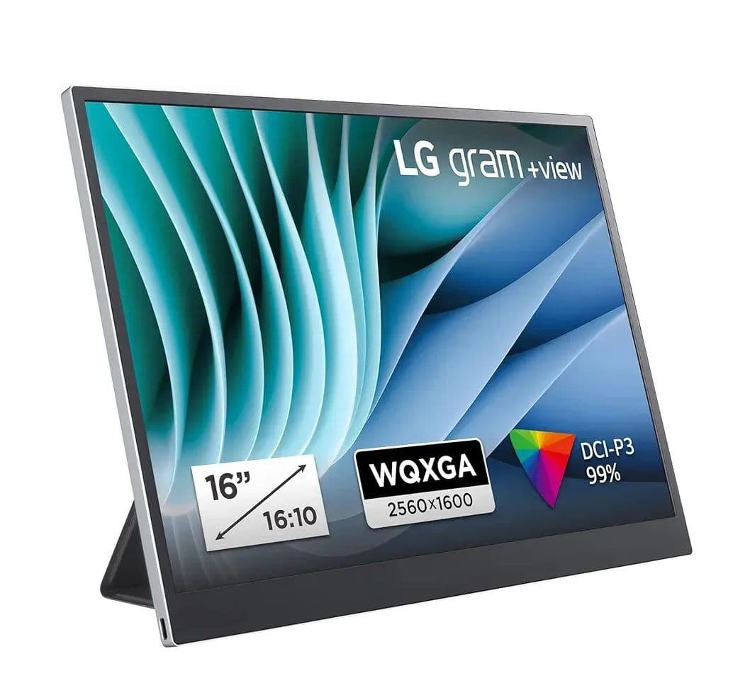 LG gram +View 16MR70 16" 2560x1600 portable type-c monitor