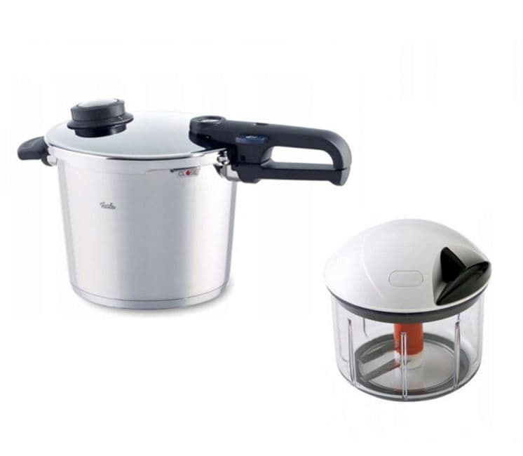 Χύτρα Ταχύτητας Fissler Vitavit Premium 6lt + Πολυκόπτης Fissler Finecut Chopper