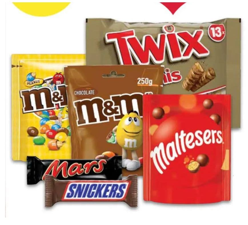 ΑΒ Βασιλόπουλος – Όλες οι σοκολάτες Mars, Twix, Snickers, Maltesers και τα M&M’s σακουλάκια 1+1 Δώρο