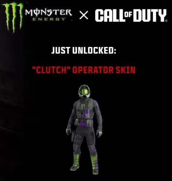 Call of Duty: Modern Warfare III / Warzone Monster Energy Operator Skin (δωρεάν)