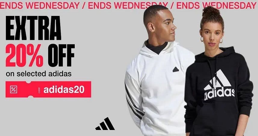 Extra -20% σε επιλεγμένα είδη Adidas στο Cosmos Sport, με τον κωδικό adidas20