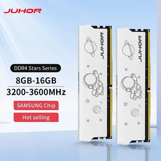 (Desktop RAM) Juhor DDR4 32GB, 2 x 16GB 3600MHz CL18