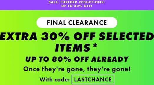 Έξτρα 30% έκπτωση σε επιλεγμένα είδη από Asos