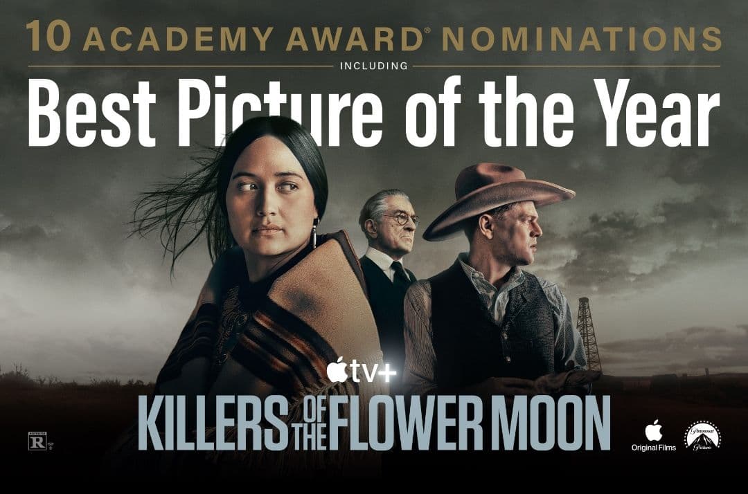 2 μήνες apple tv + για promotion της ταινίας Killers of the Flower Moon
