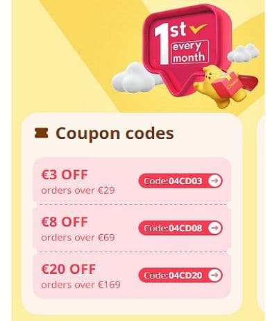 Νέοι εκπτωτικοί κωδικοί για το Aliexpress