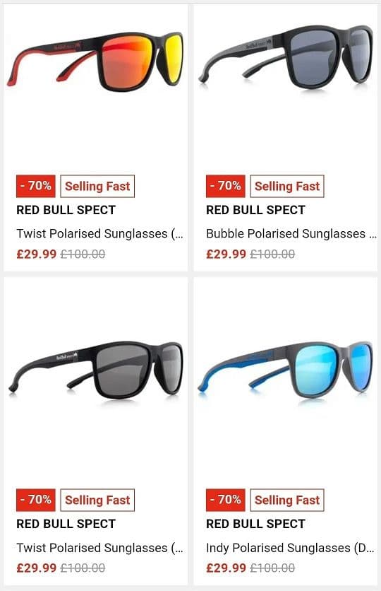 Red bull Spect γυαλιά polarised σε διάφορα χρώματα στα 36.52€