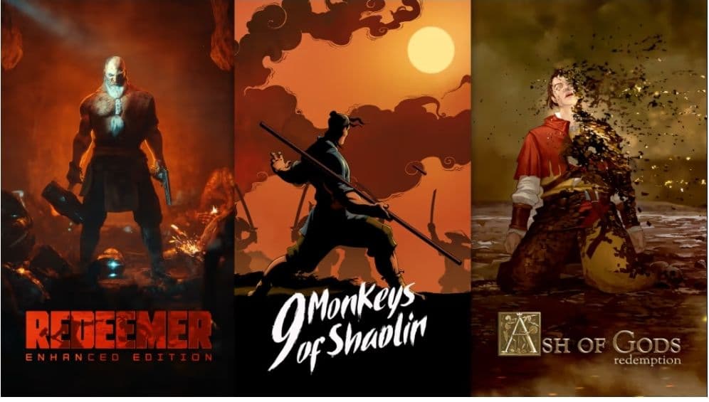 9 Monkeys of Shaolin + Ash of Gods + Redeemer: Bundle Nintendo Switch 1.89€