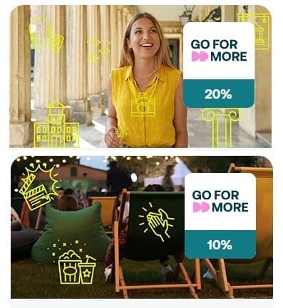 Κερδίστε 20% σε go3more πόντους σε επιλεγμένα μουσεία & αρχαιολογικούς χώρους και 10% σε επιλεγμένους κινηματογράφους εντός Αττικής με πιστωτικές κάρτες Εθνικής