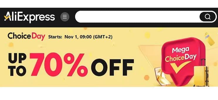 Κωδικοί για επιπλέον έκπτωση στη Mega Choice Day του AliExpress