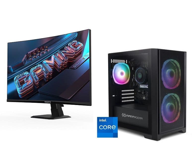 Mε αγορά Infinity Gear desktops από €499 και άνω, δώρο Gaming Monitor Gigabyte GS27FC 27" VA FHD 180Hz Curved