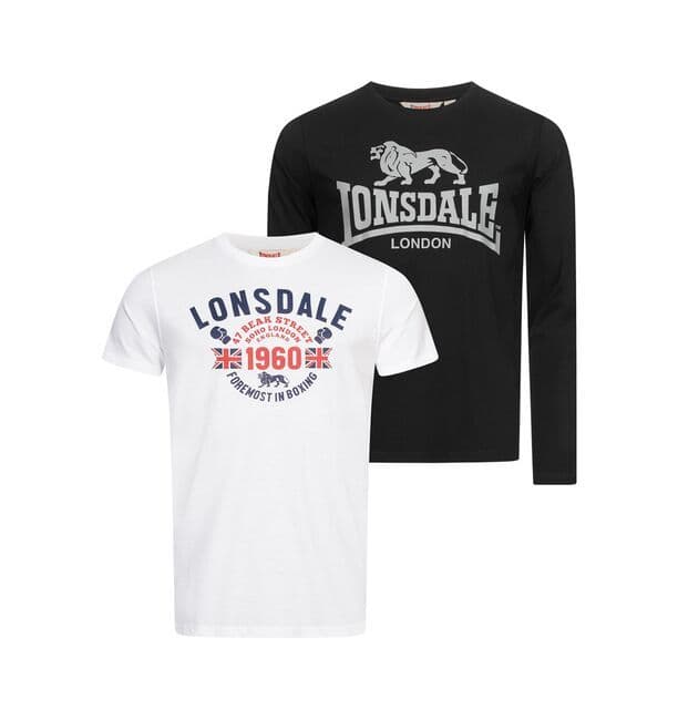Ανδρικα Μπλουζάκια Lonsdale FINTONA Double-pack