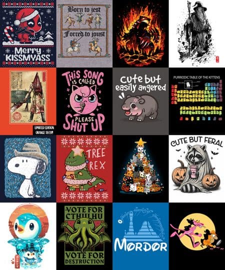 5€ για τυχαία επιλογή σχεδίων T-shirt στο Qwertee