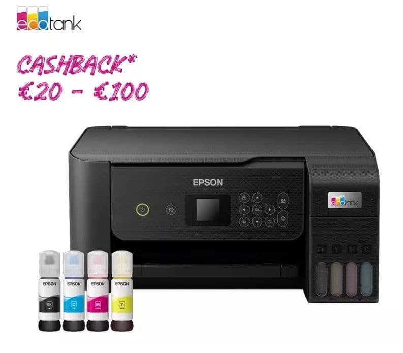 Epson Cashback από 20 έως 100€ για εκτυπωτές ecotank