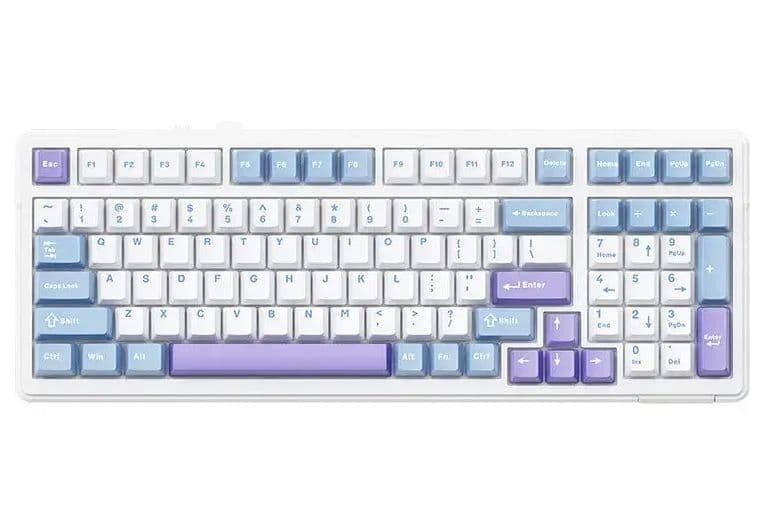 Μηχανικό πληκτρολόγιο Aula F99 (Tri-mode Hot Swappable BT/2.4G/Type-C RGB - Purple Reaper Switch)