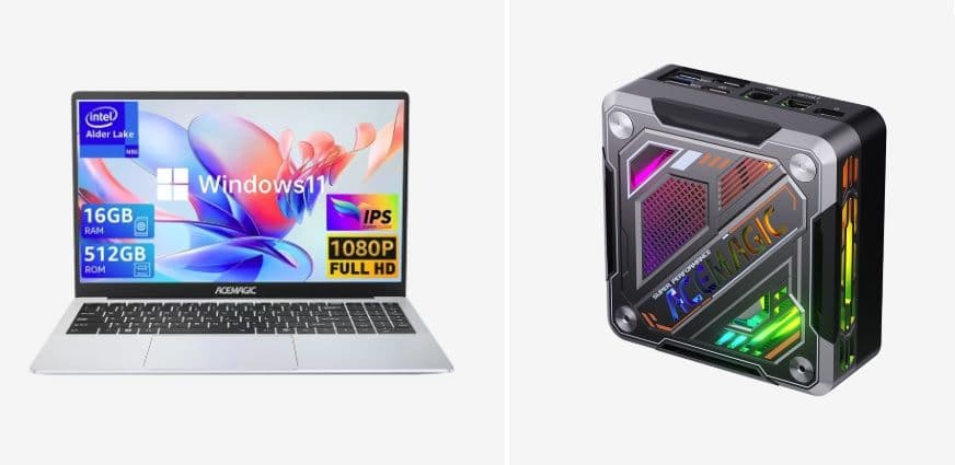 Acemagic AM18 8845HS/32GB/1TB Mini PC με 509€ & AX15 Laptop 15.6"/N150/16GB/512GB με 239€