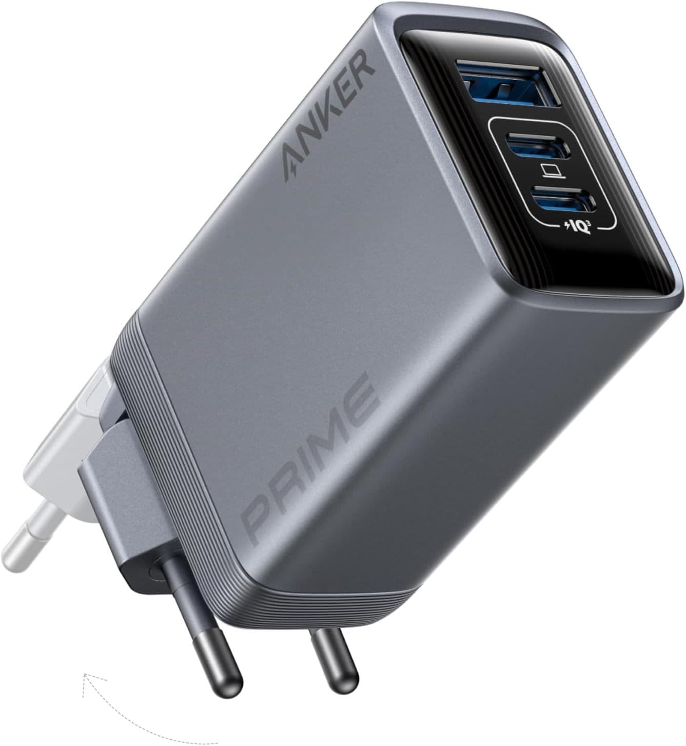 Anker Prime Charger, 100W USB-C Charger, 3 Port GaN Foldable and Compact Anker Wall Charger