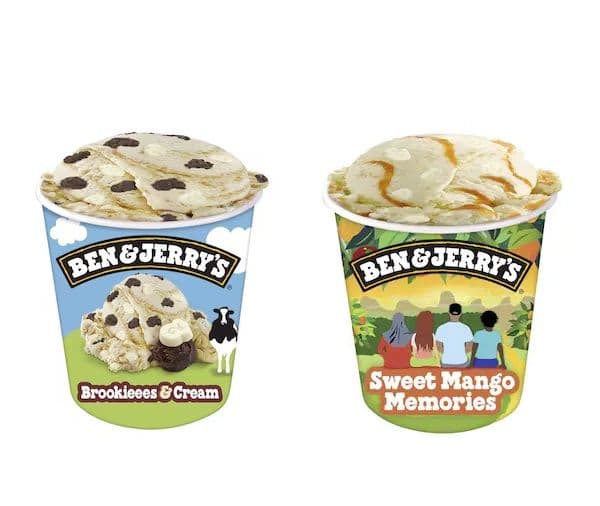 Παγωτά Ben & Jerry Brookies Cream & Sweet Mango 465ml 1+1 Δώρο (& στα 20€ δώρο 6€ δωροεπιταγή ΑΒ)