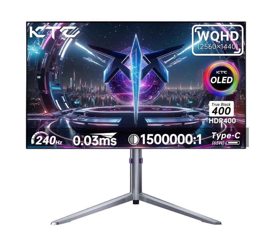 KTC G27P6S OLED Gaming Monitor (27" WQHD 240Hz 65W USB-C) με 481€ & άλλες προσφορές σε οθόνες KTC στο Amazon