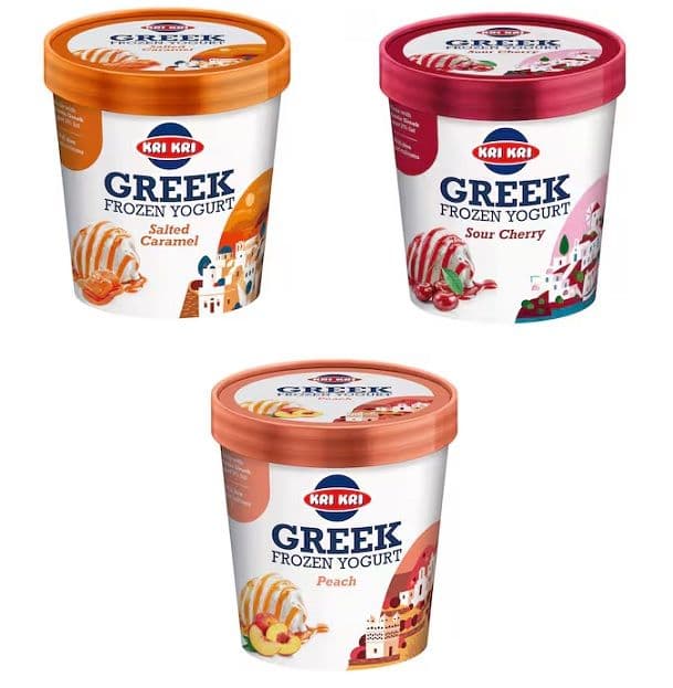 ΚΡΙ ΚΡΙ Παγωτό Frozen Yogurt Salted Caramel, Αγριοκέρασο και Ροδάκινο -25% & με 3 συσκευασίες κερδίζεις 6€ σε πόντους ΑΒ