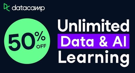 Ετήσια συνδρομή Datacamp Premium με 50% έκπτωση (149.00 €)