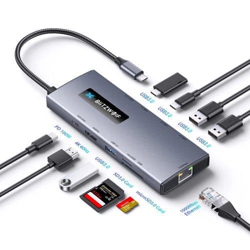 BlitzWolf BW-NEW TH8 10-in-1 Type-C HUB 18,51€