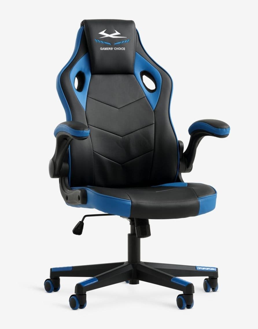 Καρέκλα gaming VOJENS μαύρο/μπλε δερματίνη/πλέγμα από το JYSK