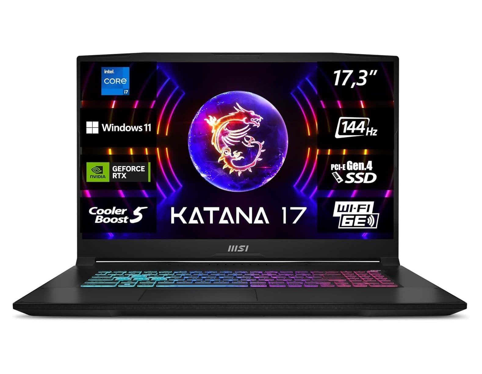 MSI Katana 17 Gaming Laptop (17.3" FHD 144Hz, i7-13620H, 16GB, 1TB, RTX 4060 8GB, W11, QWERTZ) με 989€ - Amazon DE
