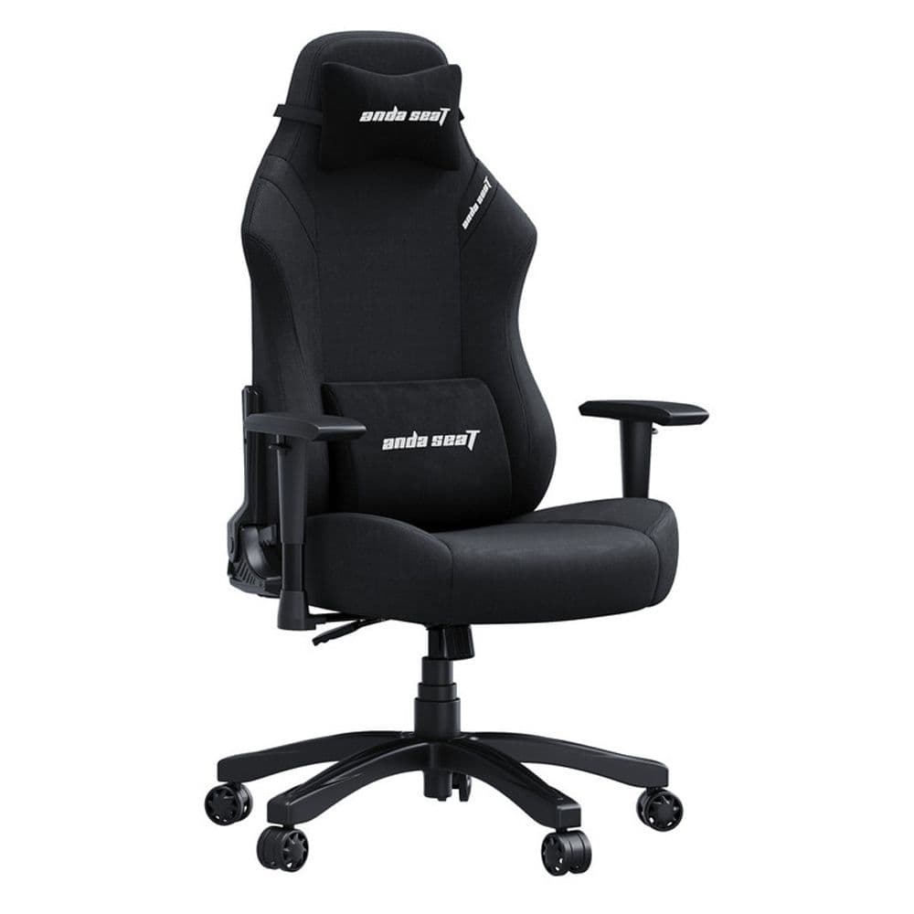 Anda Seat Luna Large Υφασμάτινη Καρέκλα Gaming με Ρυθμιζόμενα Μπράτσα Μαύρη